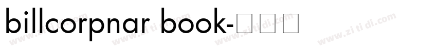 billcorpnar book字体转换